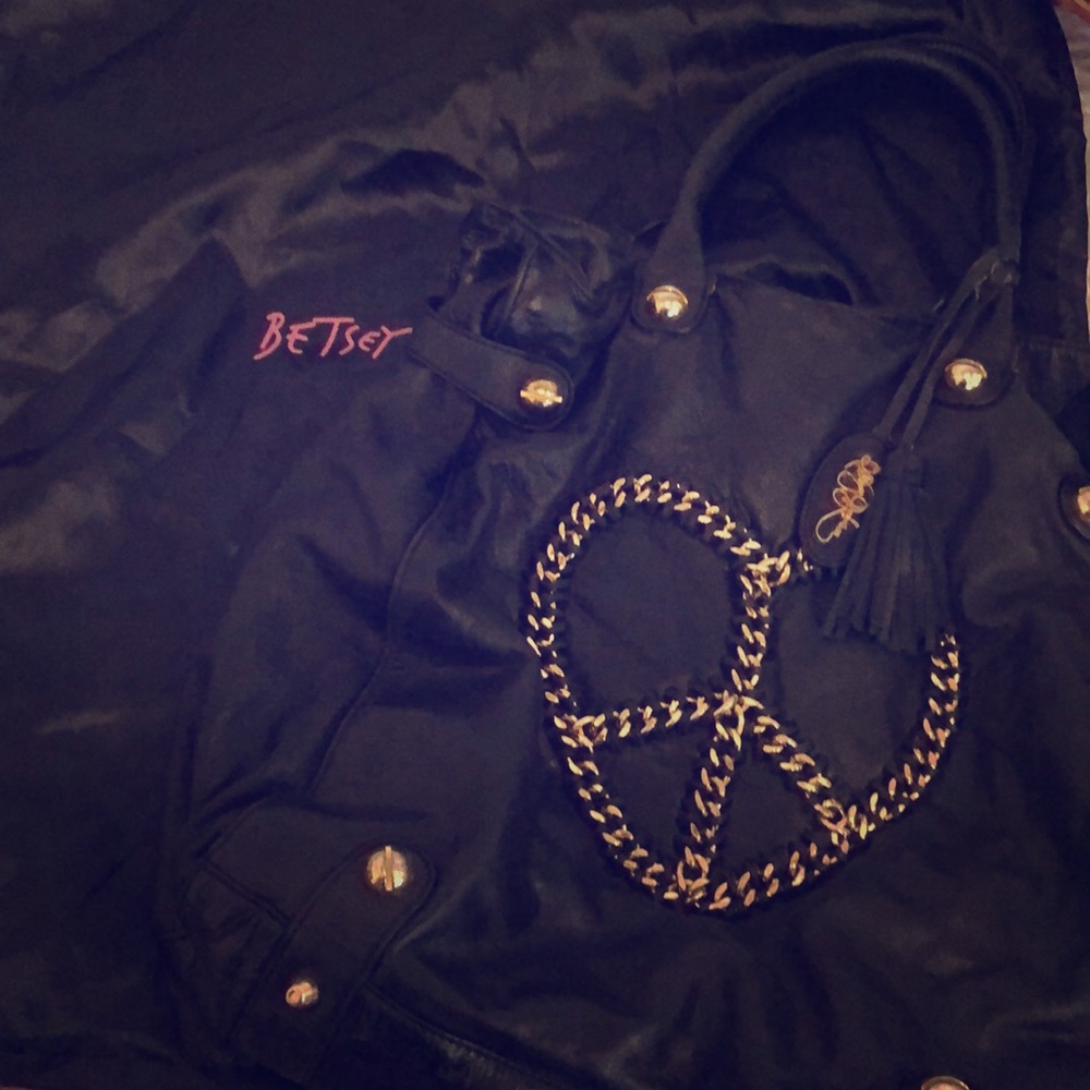 Large black Betsey Johnson tote.